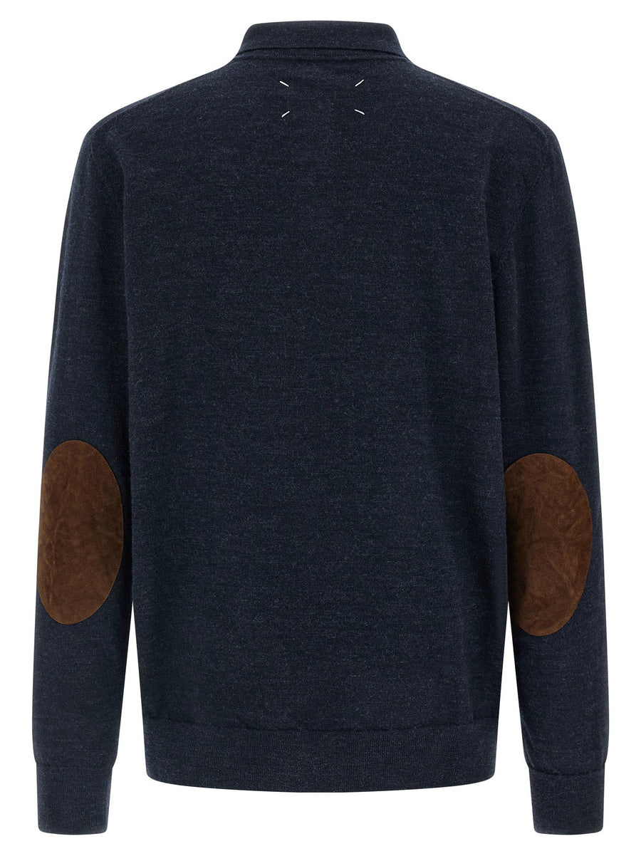 Maison Margiela Suede Patch Polo Shirt