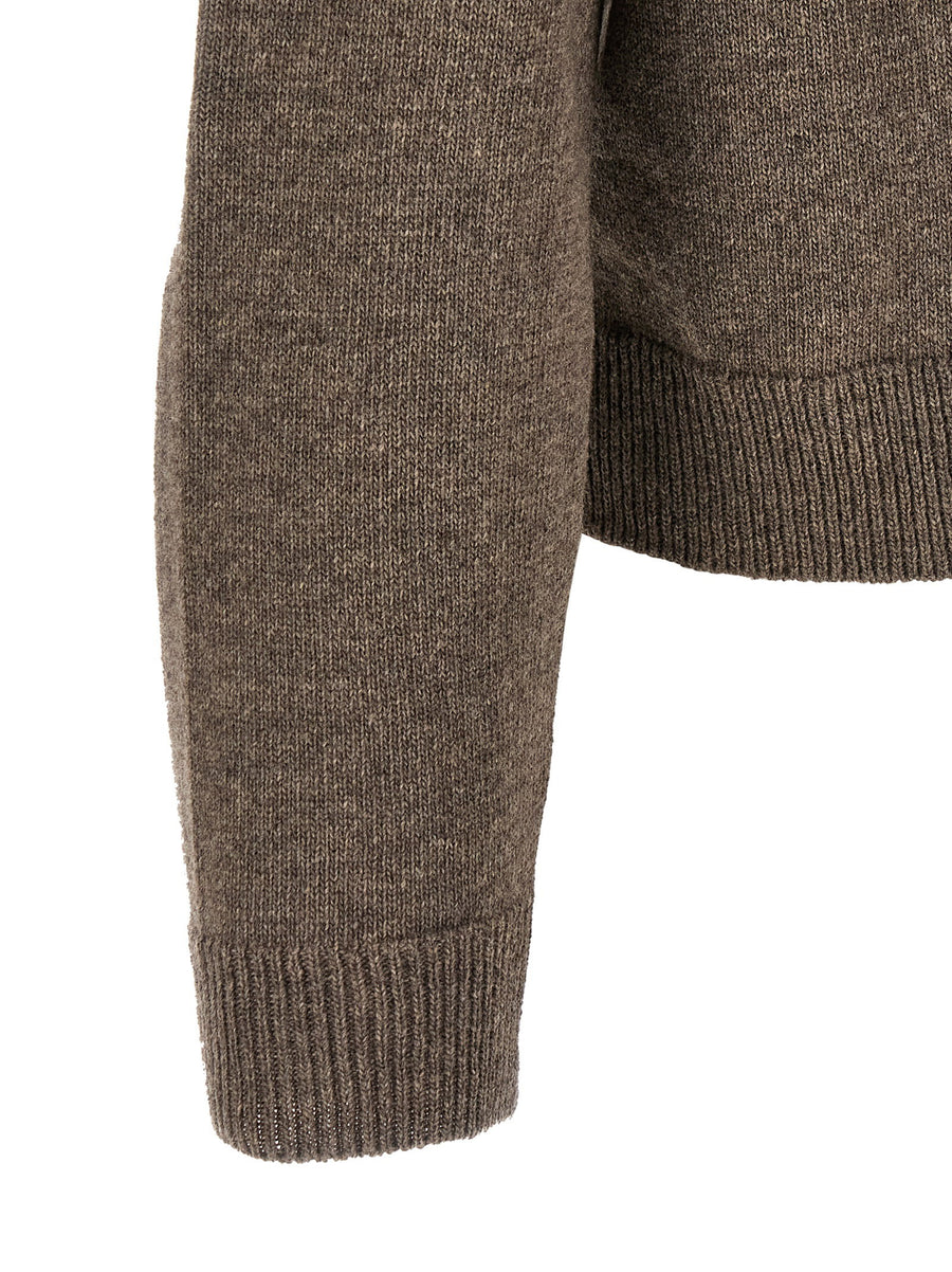 Maison Margiela Memory Of Sweater Brown Virgin Wool Crewneck