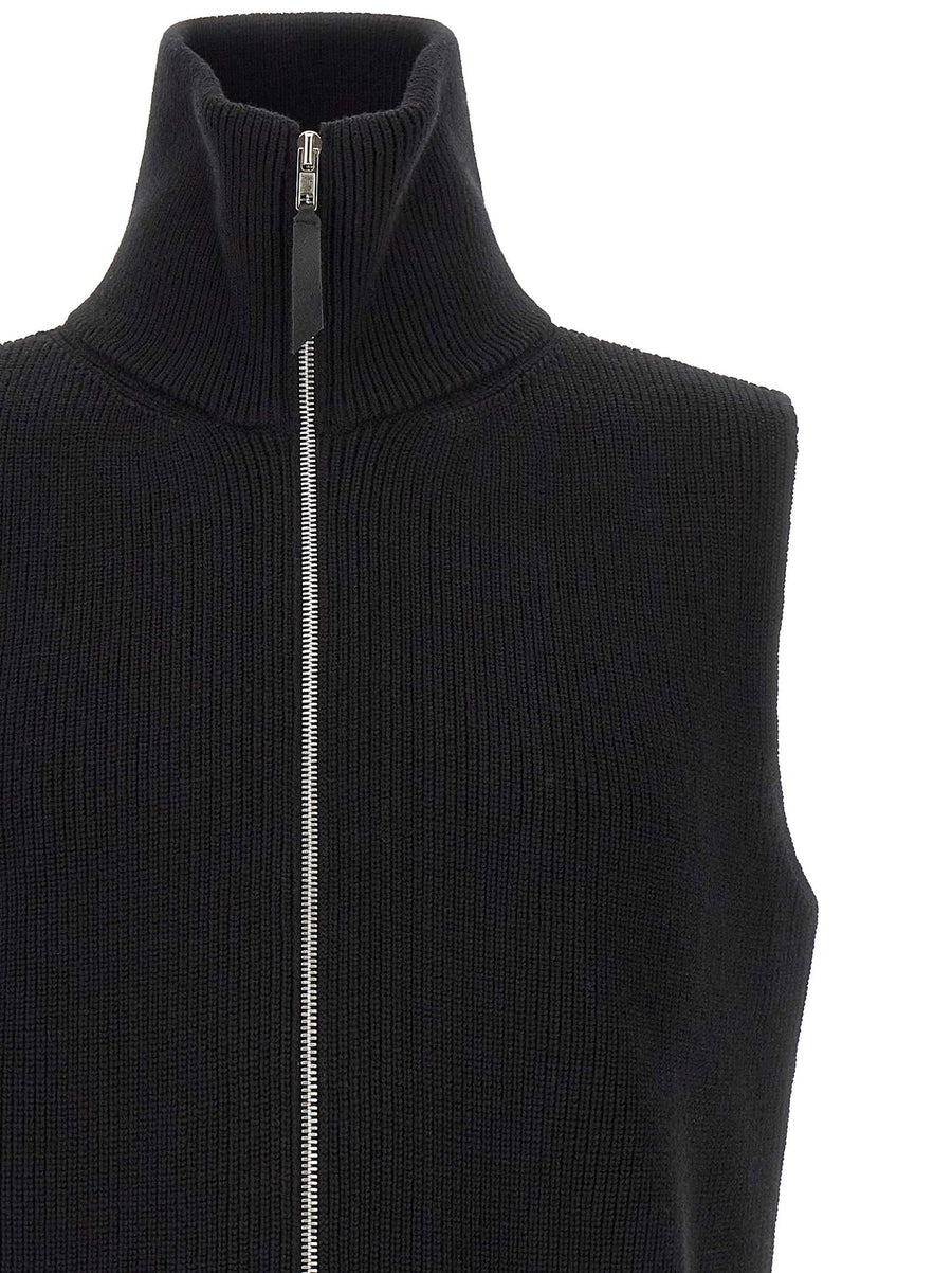 Maison Margiela Camionneur Vest Wool Cotton Knit Black