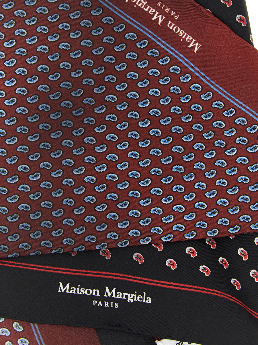 Maison Margiela Paisley Print Silk Double Sided Scarf