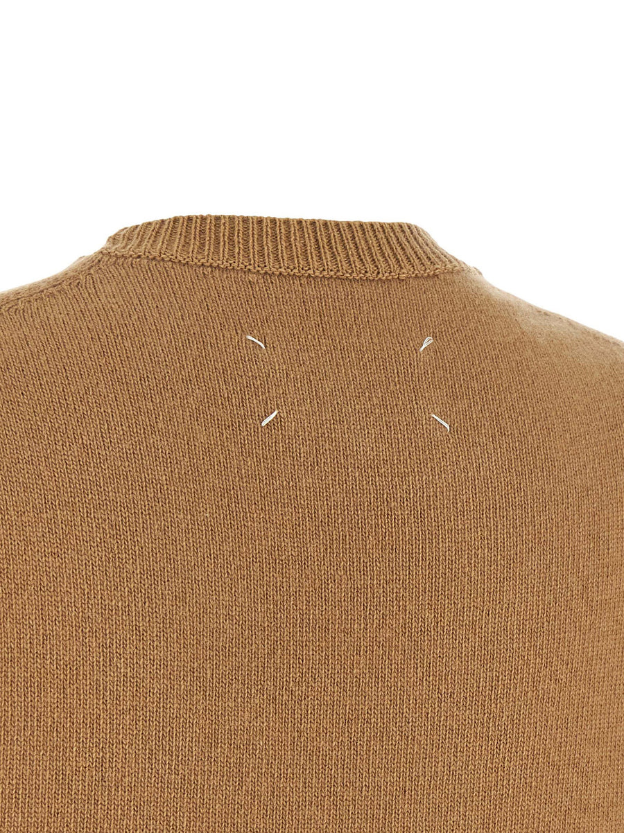 Maison Margiela Memory Of Vest One Hundred Percent Virgin Wool Beige Illusion