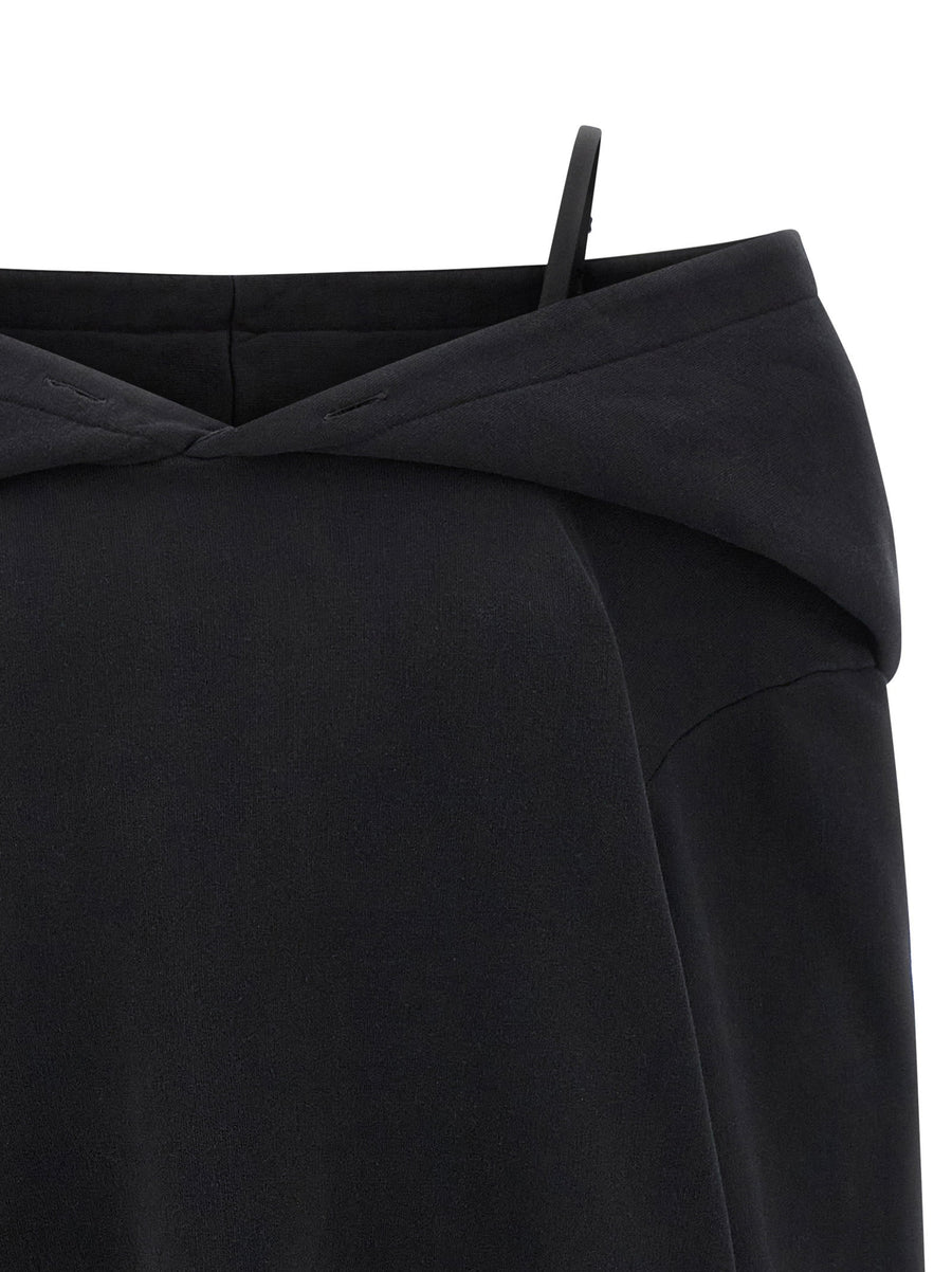 Mm6 Maison Margiela Off-shoulder Hooded Dress