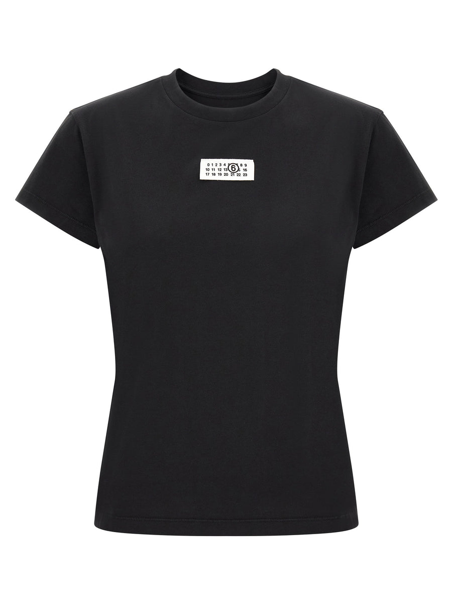 Mm6 Maison Margiela Numeric Signature T Shirt Black Cotton
