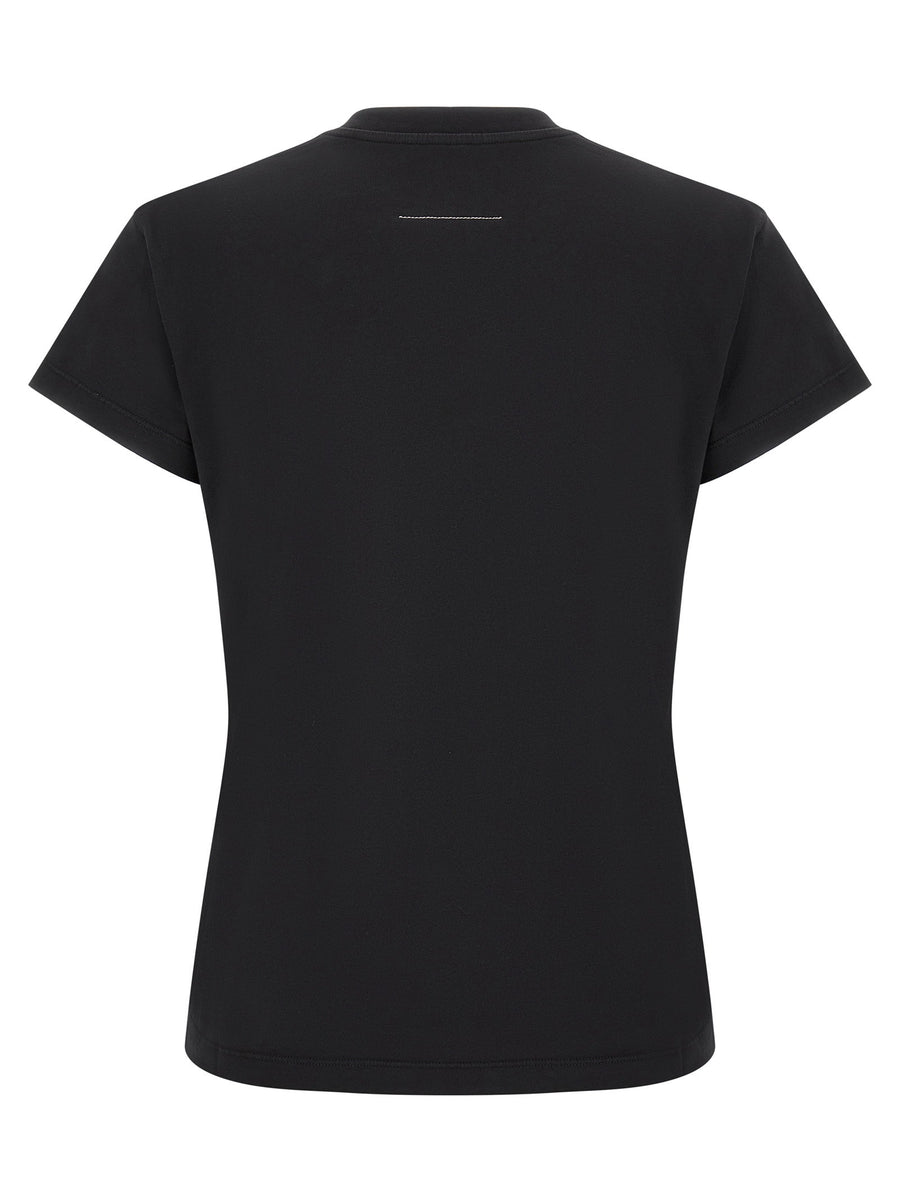 Mm6 Maison Margiela Numeric Signature T Shirt Black Cotton