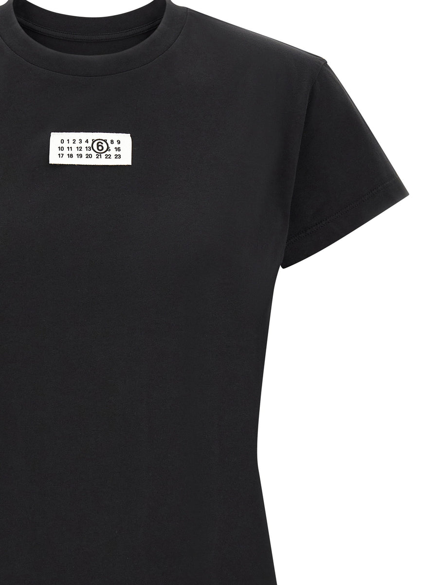 Mm6 Maison Margiela Numeric Signature T Shirt Black Cotton