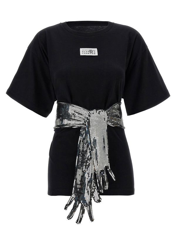 Mm6 Maison Margiela Sequin Gloves T-shirt
