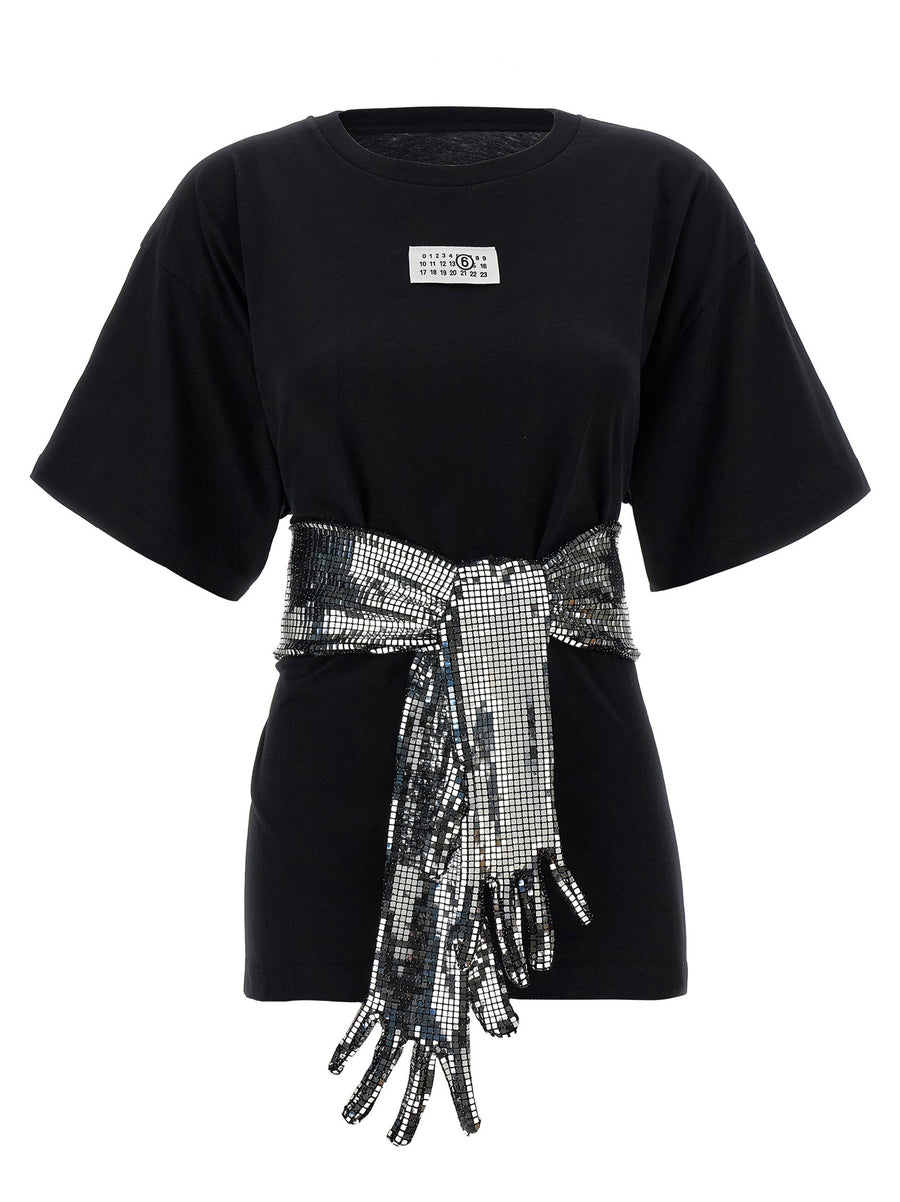 Mm6 Maison Margiela Sequin Gloves T-shirt