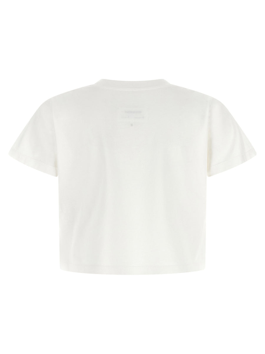 Mm6 Maison Margiela Numeric Signature Upside Down White Cotton T Shirt