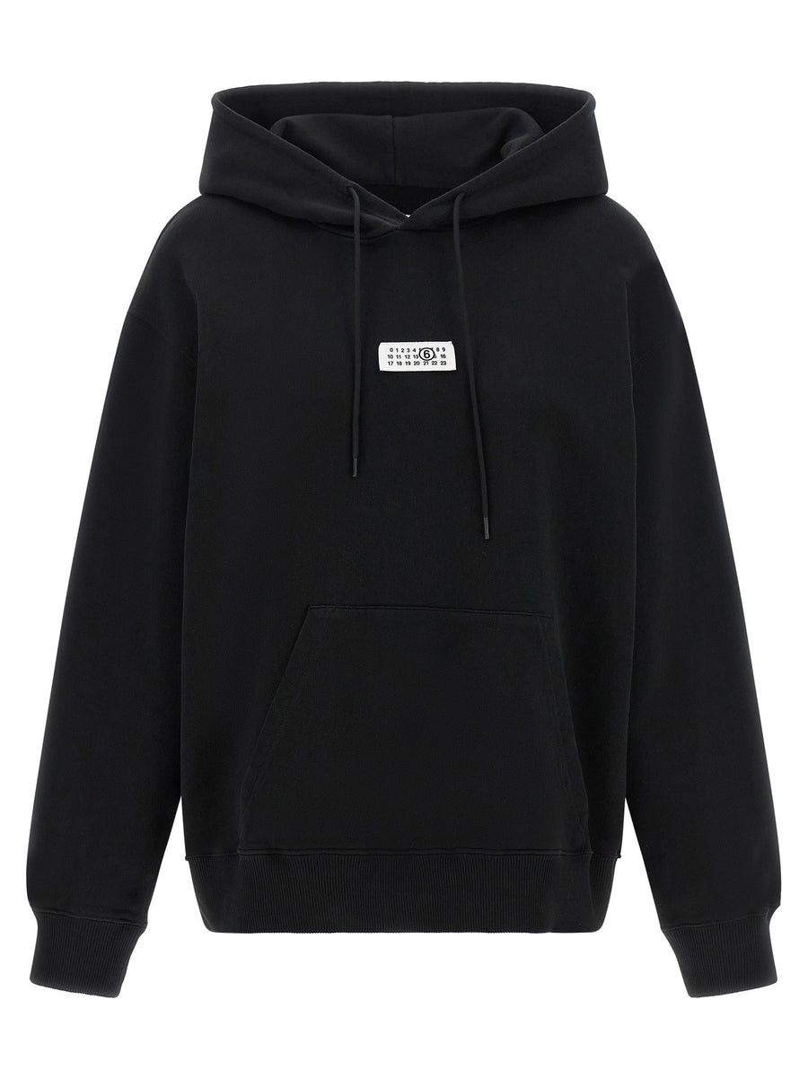Mm6 Maison Margiela Numeric Signature Hoodie Black 100 Percent Cotton
