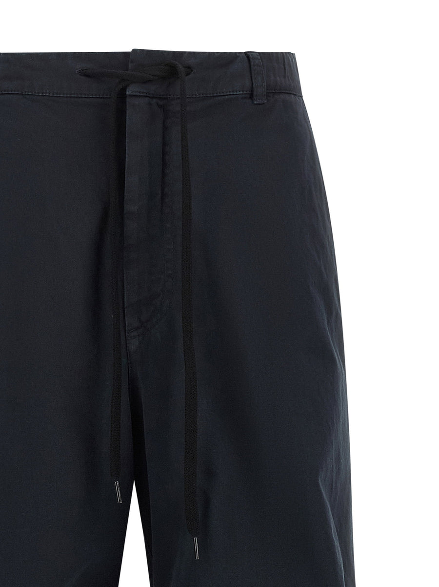 Mm6 Maison Margiela Blue Stitch Line Wide Leg Cotton Trousers Relaxed Fit