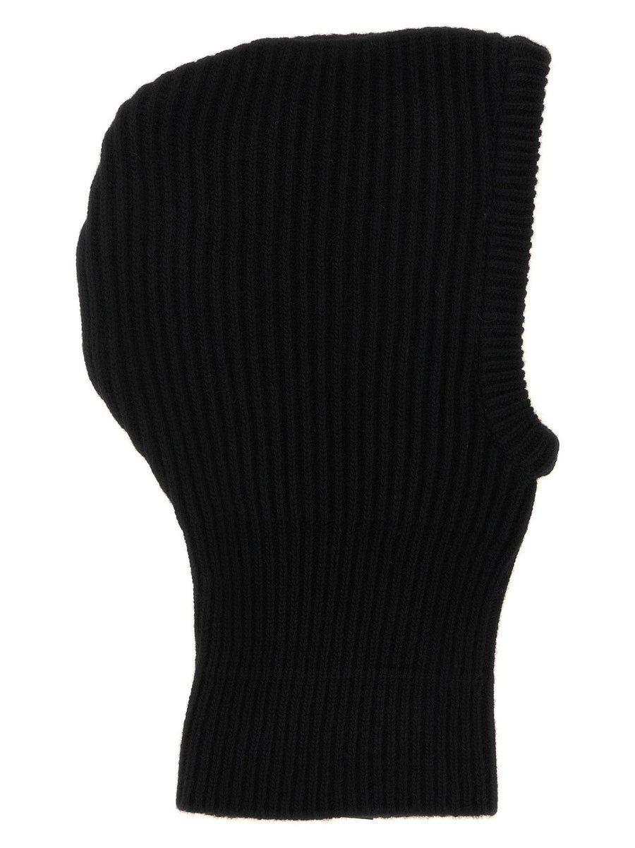 Mm6 Maison Margiela Black Wool Blend Balaclava Winter Accessory