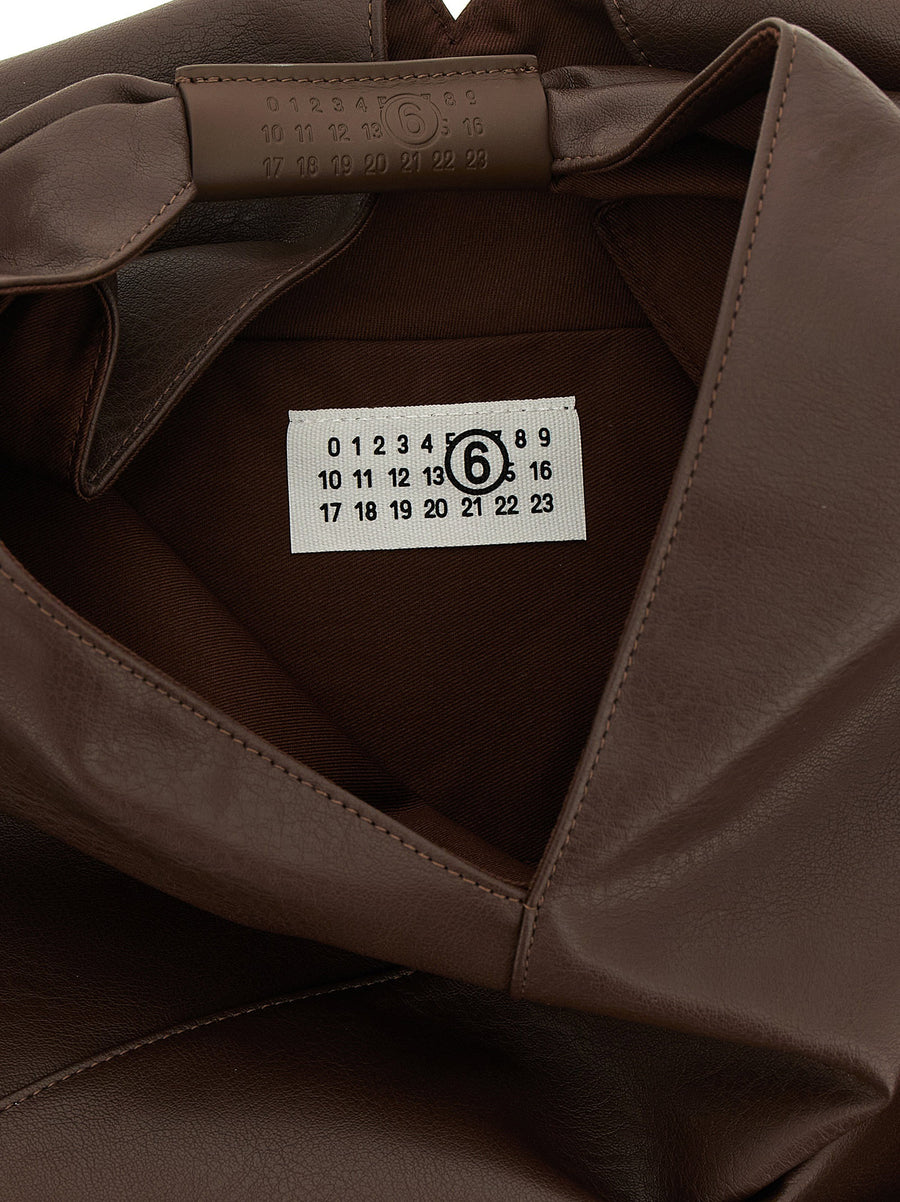 Mm6 Maison Margiela Japanese Classic Medium Handbag Brown PU