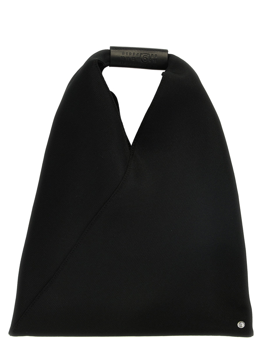 MM6 Maison Margiela Japanese Bag Small Shoulder Bag Black Mesh With Leather Handle Luxury For Women
