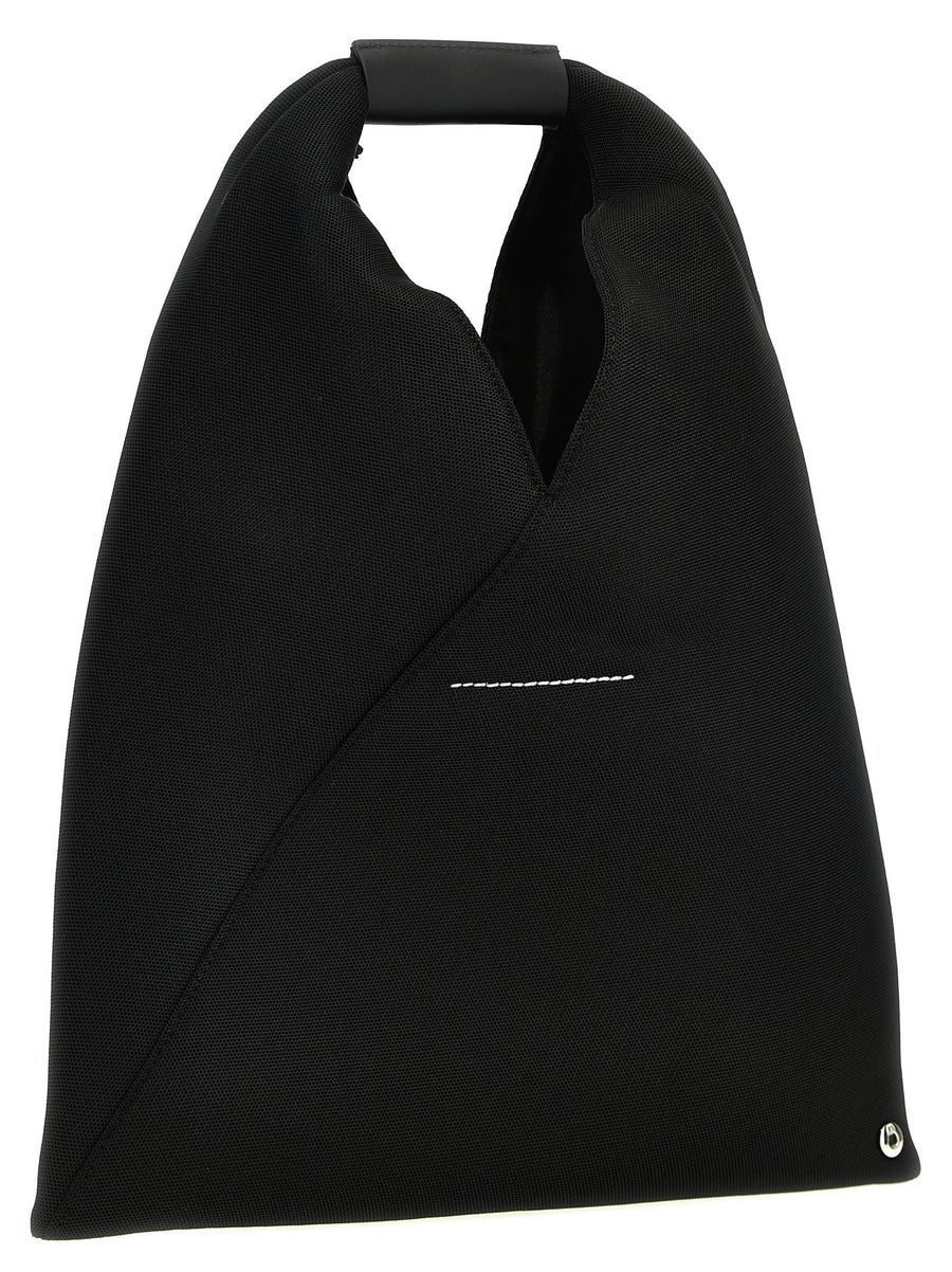 MM6 Maison Margiela Japanese Bag Small Shoulder Bag Black Mesh With Leather Handle Luxury For Women