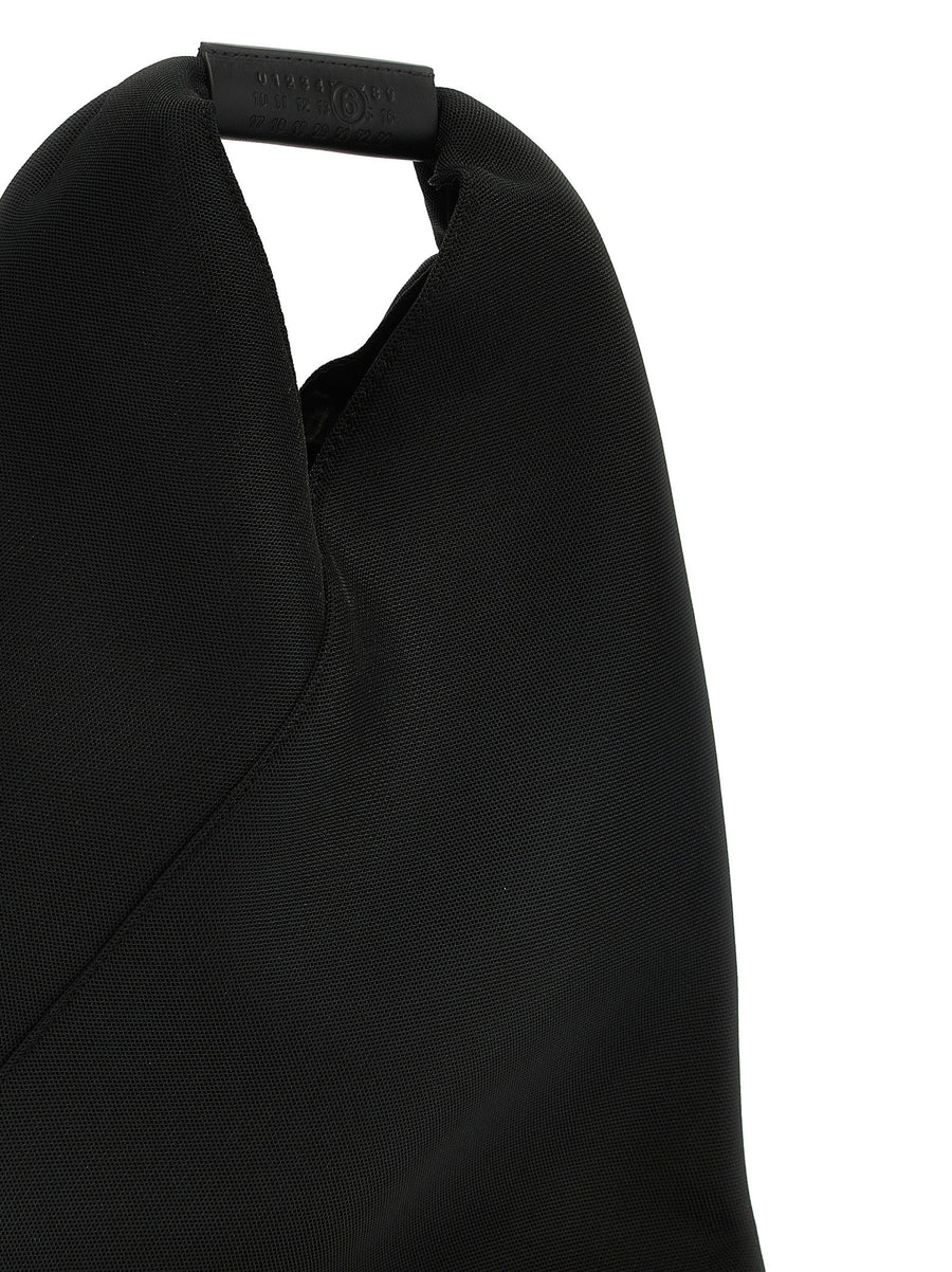 MM6 Maison Margiela Japanese Bag Small Shoulder Bag Black Mesh With Leather Handle Luxury For Women