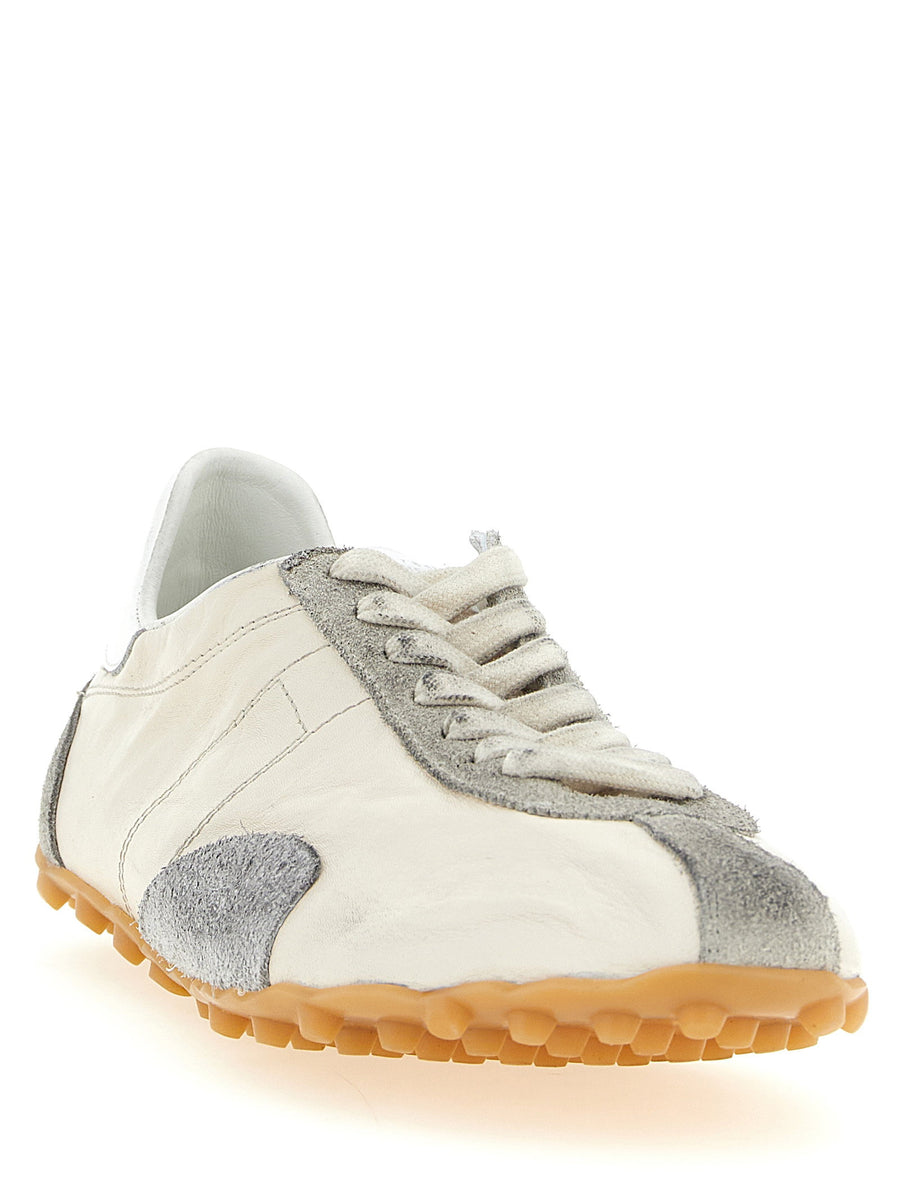 Maison Margiela Sprinters Sneakers Premium Luxury Longhaired Suede With Calf Leather Accents For Men