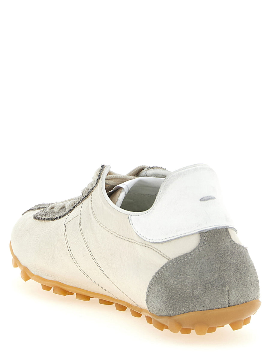 Maison Margiela Sprinters Sneakers Premium Luxury Longhaired Suede With Calf Leather Accents For Men