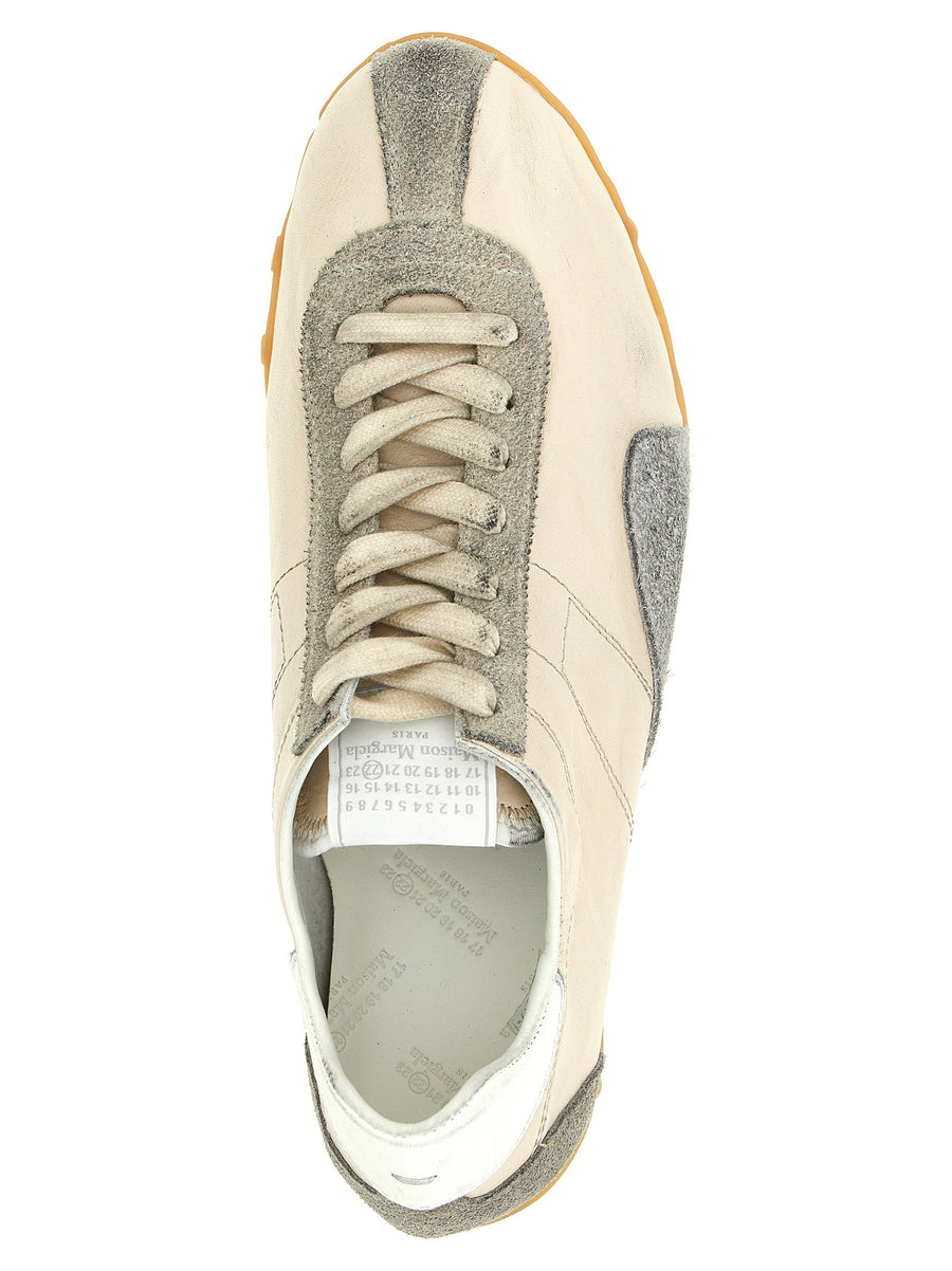 Maison Margiela Sprinters Sneakers Premium Luxury Longhaired Suede With Calf Leather Accents For Men