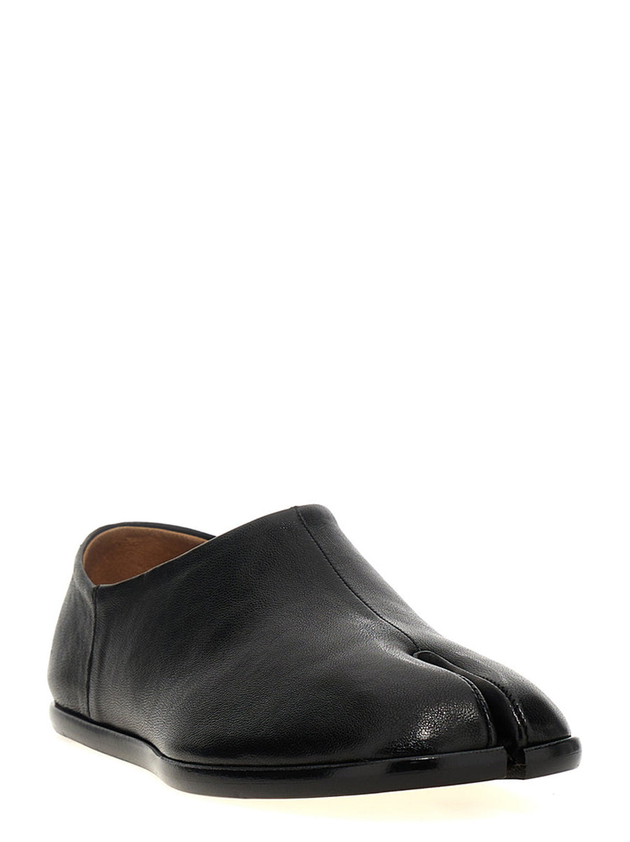 Maison Margiela Tabi Babouche Flat Shoes Black Ovine Leather Women