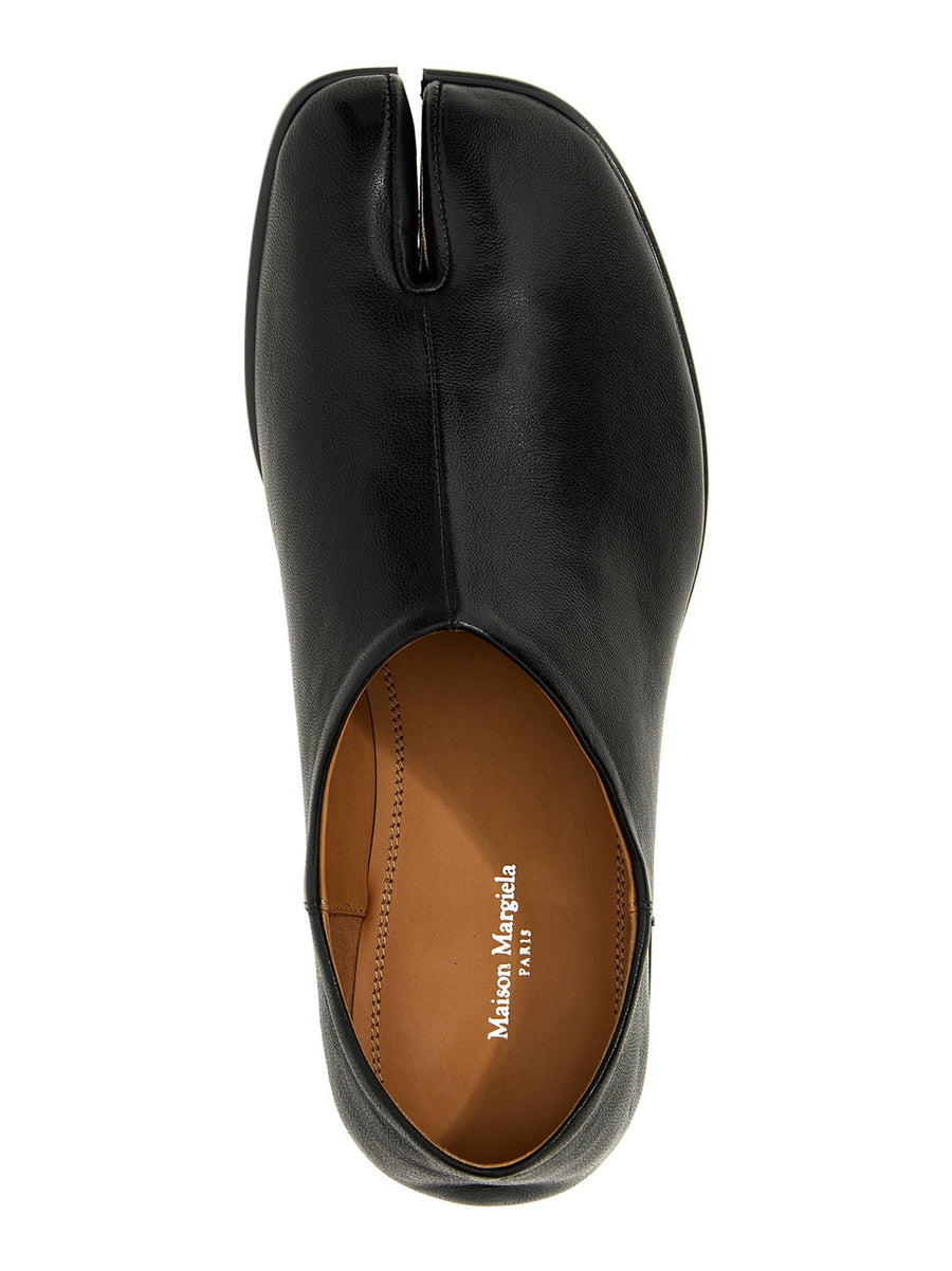 Maison Margiela Tabi Babouche Flat Shoes Black Ovine Leather Women