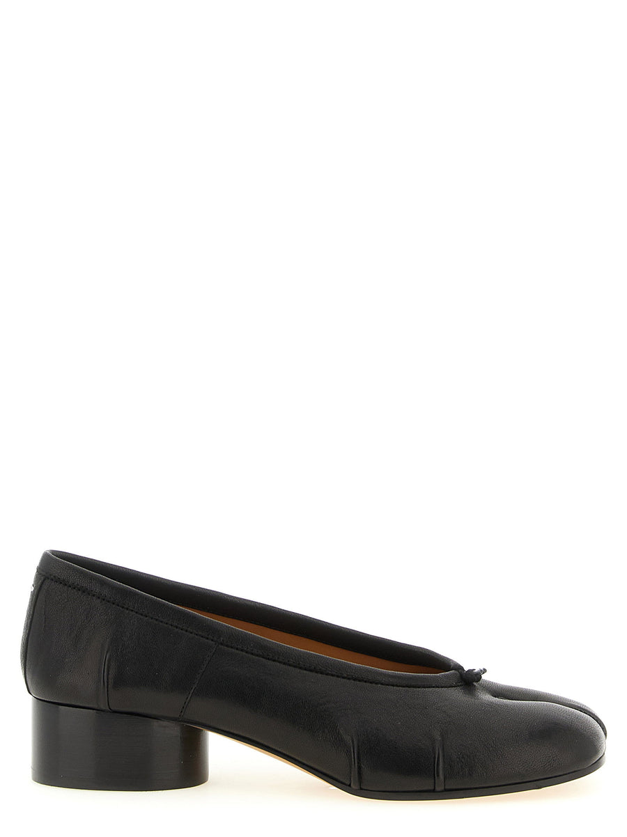 Maison Margiela Tabi Ballet Flats Black Lamb Leather Split Toe