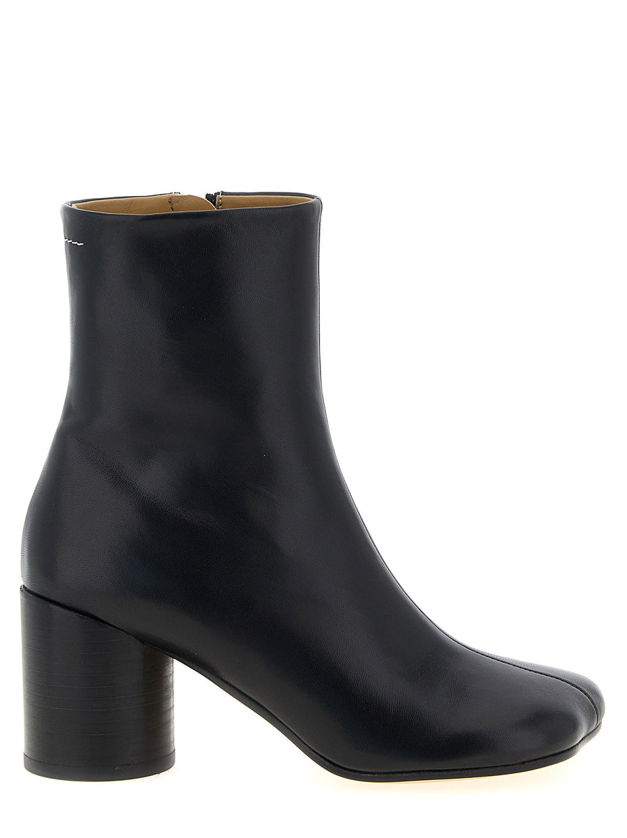 MM6 Maison Margiela Anatomic Ankle Boots Black Leather