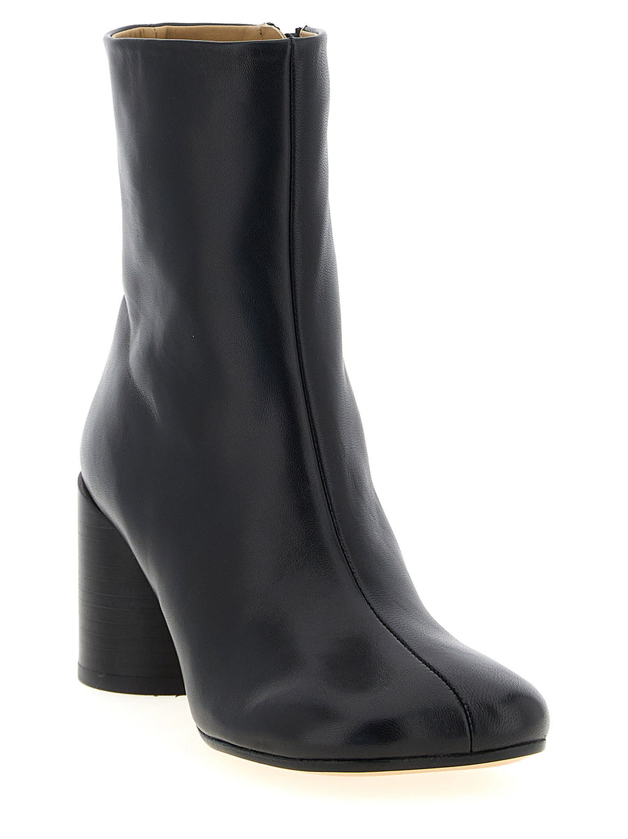 MM6 Maison Margiela Anatomic Ankle Boots Black Leather