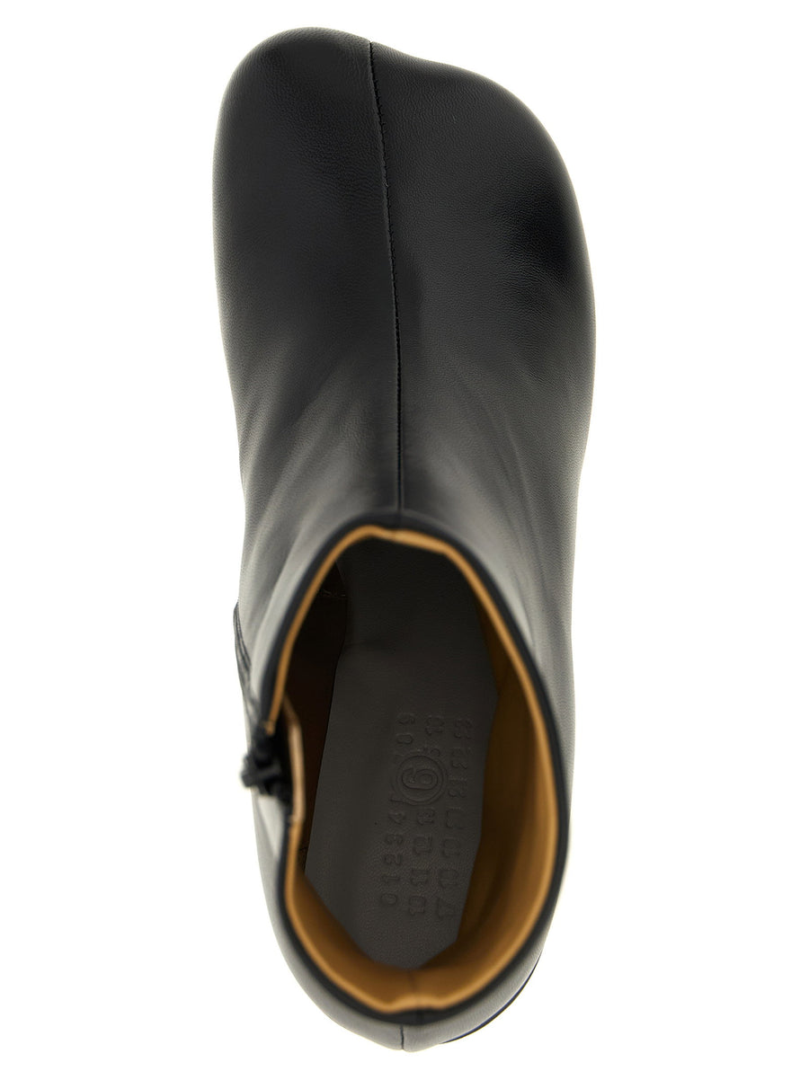 MM6 Maison Margiela Anatomic Ankle Boots Black Leather