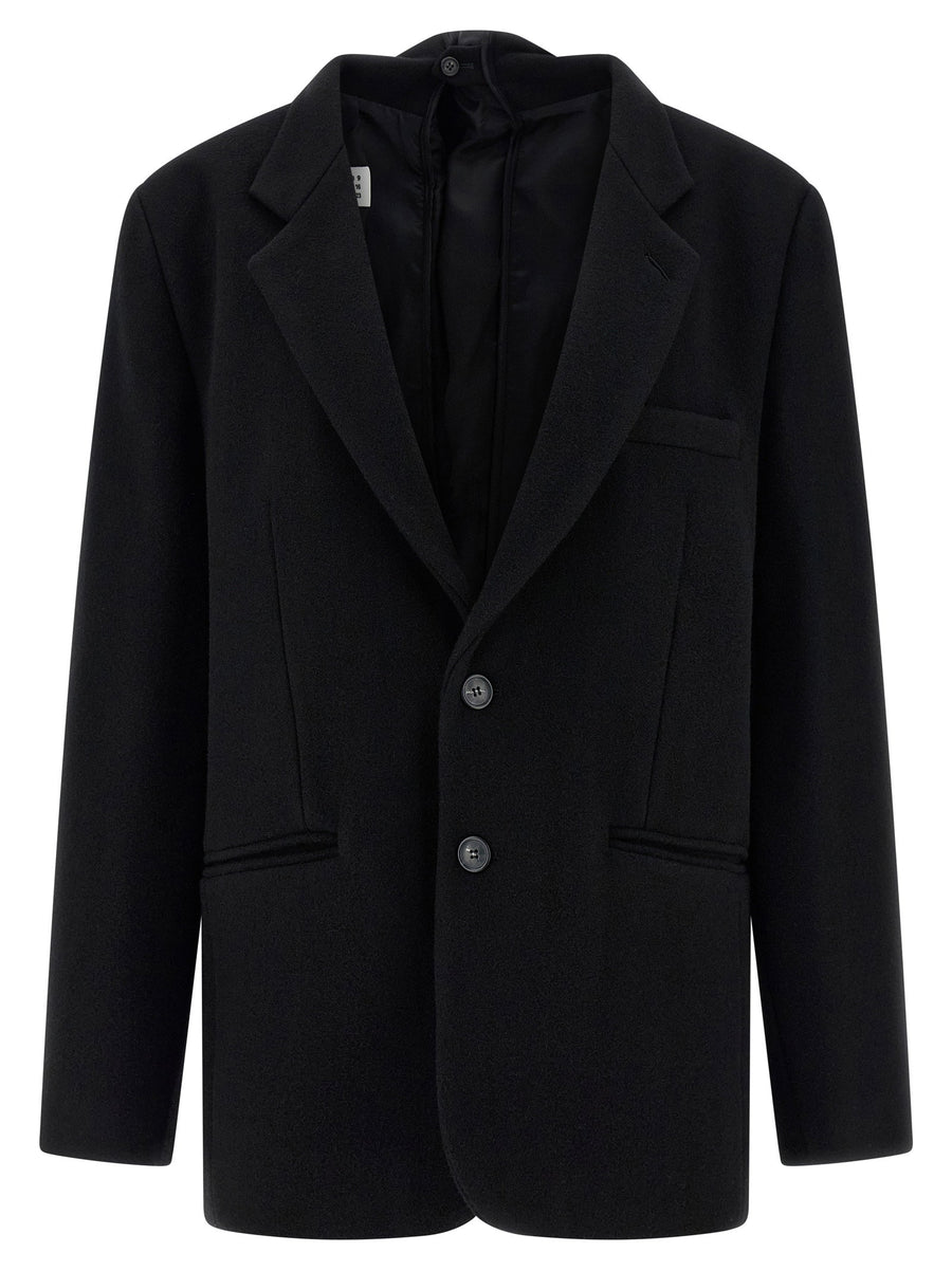 Mm6 Maison Margiela Back Panel Blazer Luxury Virgin Wool Tailoring For Women Office To Evening