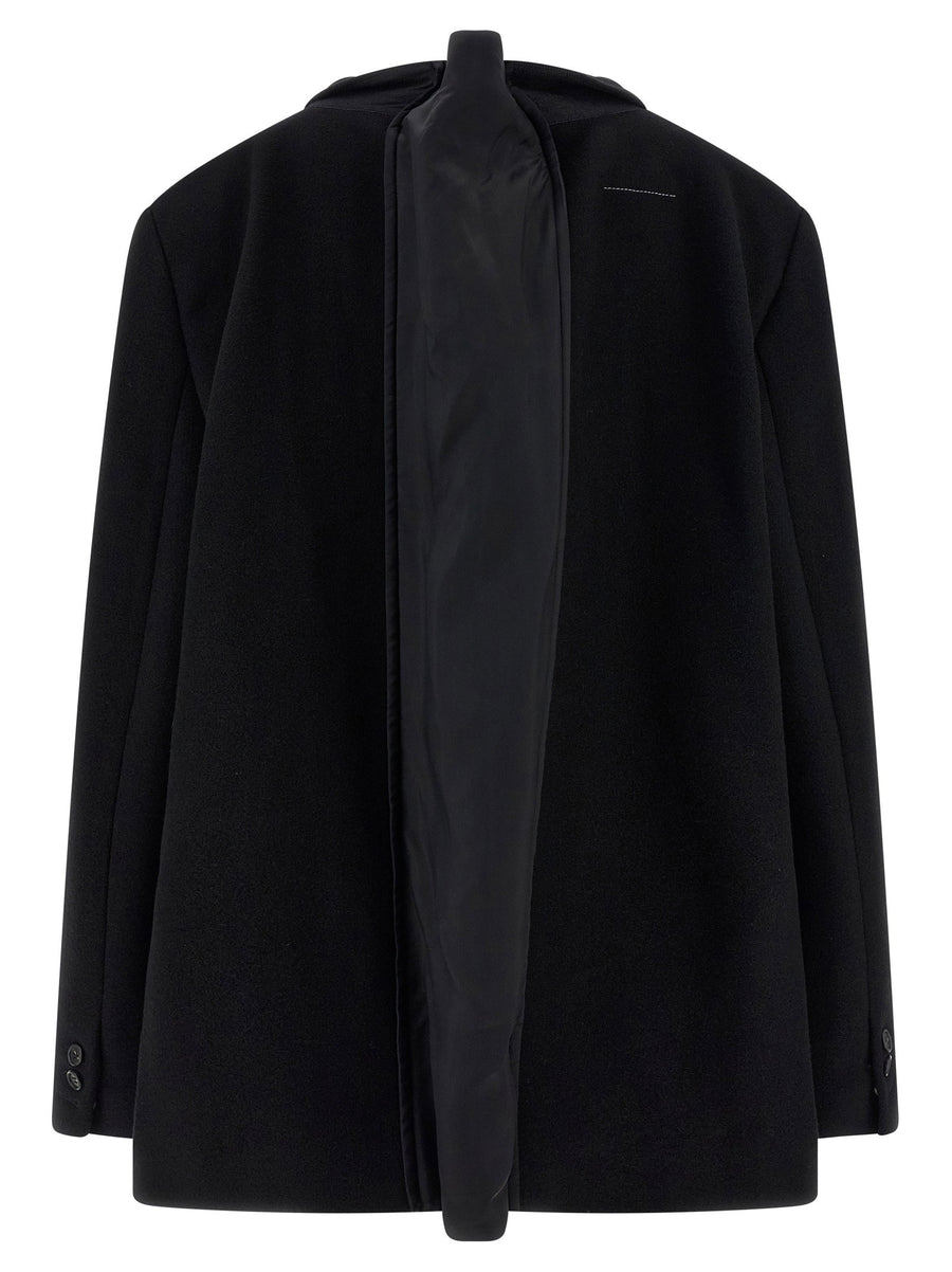 Mm6 Maison Margiela Back Panel Blazer Luxury Virgin Wool Tailoring For Women Office To Evening