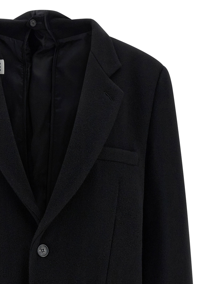 Mm6 Maison Margiela Back Panel Blazer Luxury Virgin Wool Tailoring For Women Office To Evening