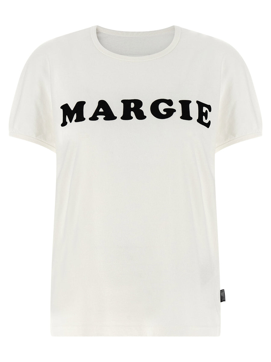 Mm6 Arc Print T Shirt For Women Premium 100 Percent Cotton Flocked Arc Graphic Premium Look