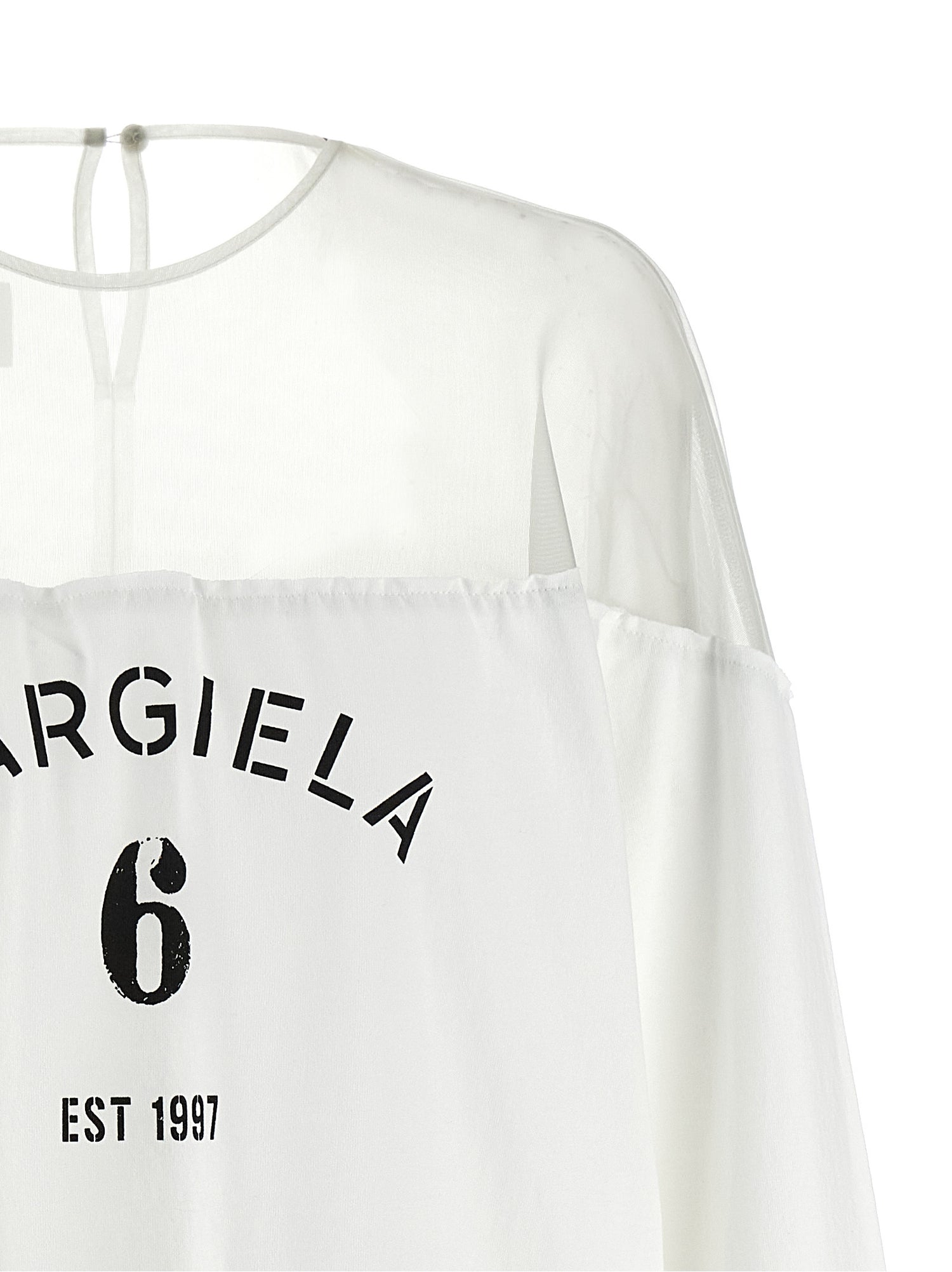 Mm6 Maison Margiela Tulle Insert T-shirt
