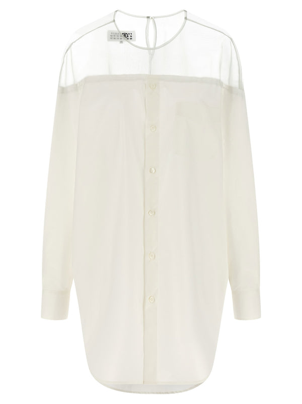 Mm6 Maison Margiela Tulle Insert Shirt
