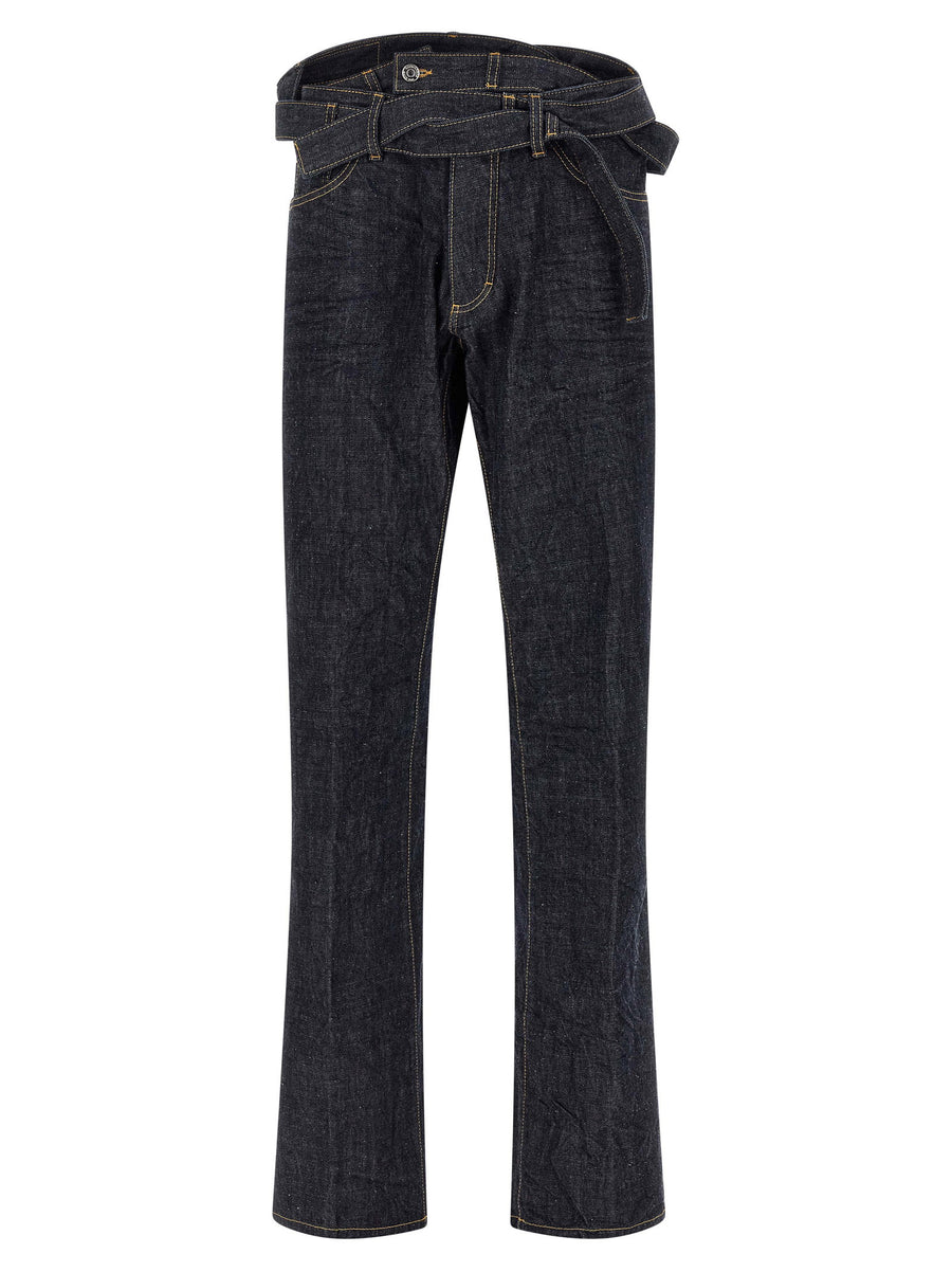 Magliano X Dsquared2 Capsule Butch Jeans Blue Cotton Denim