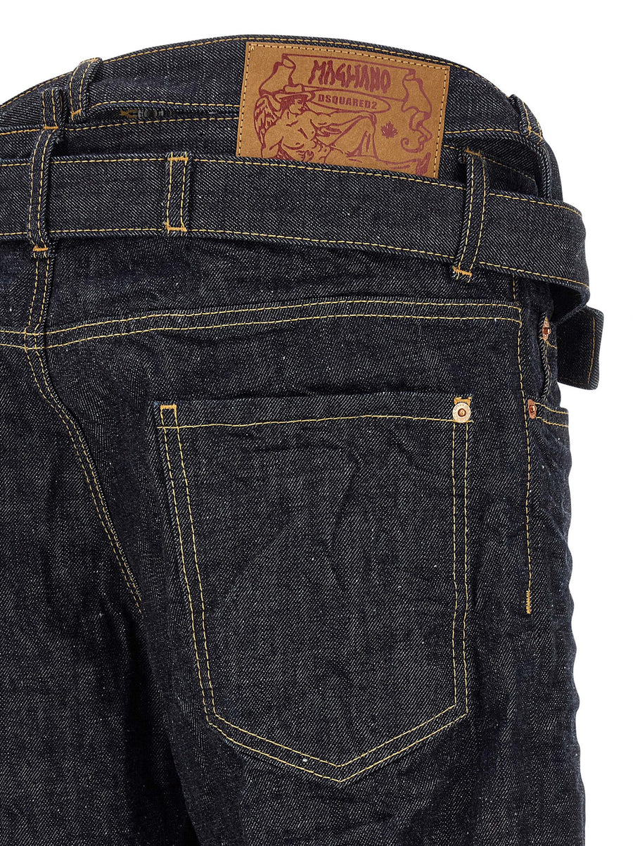 Magliano X Dsquared2 Capsule Butch Jeans Blue Cotton Denim