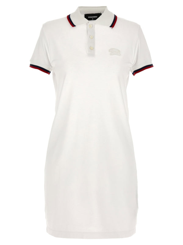 Dsquared2 Maxi Cut Out Polo Dress