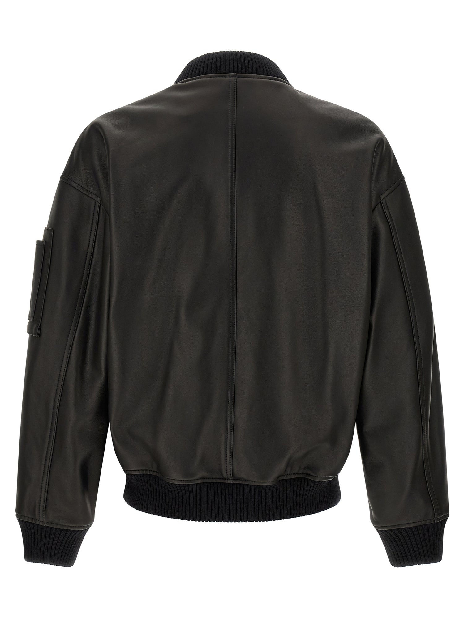 Dsquared2 Leather Bomber Jacket