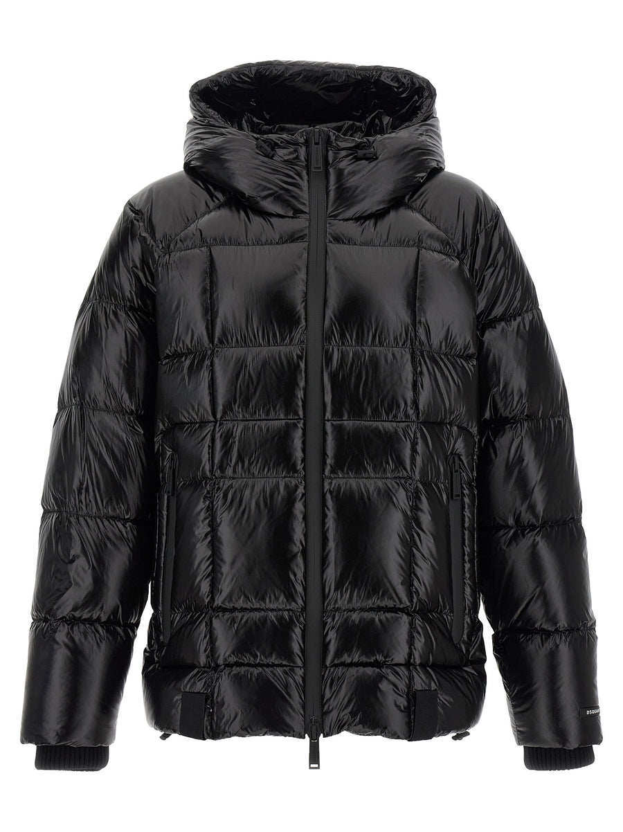 Dsquared2 3D Down Jacket Hooded Padded Black Luxury Outerwear for Women Urban Cold Weather Warmth