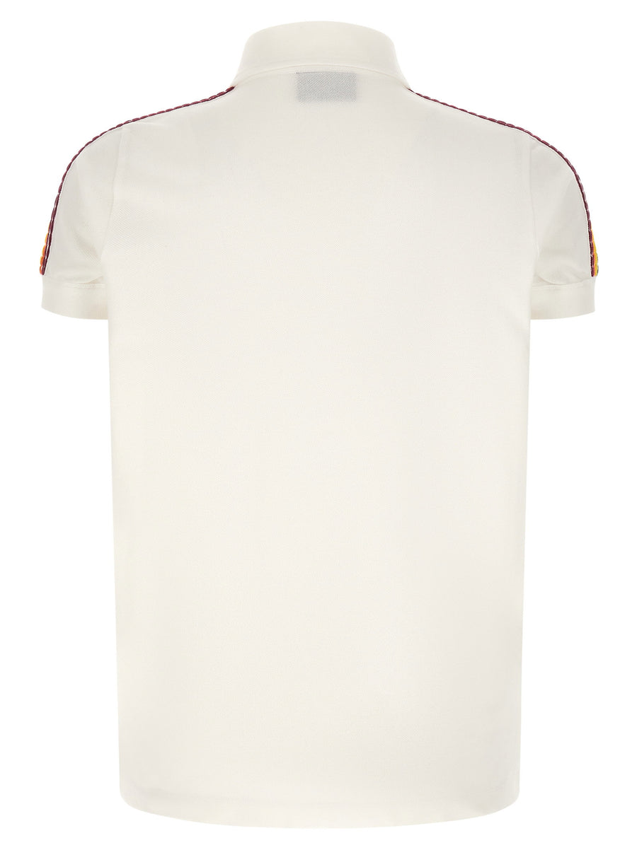 Dsquared2 Be Proud Cotton Pique Polo Shirt With Multicolor Shoulders