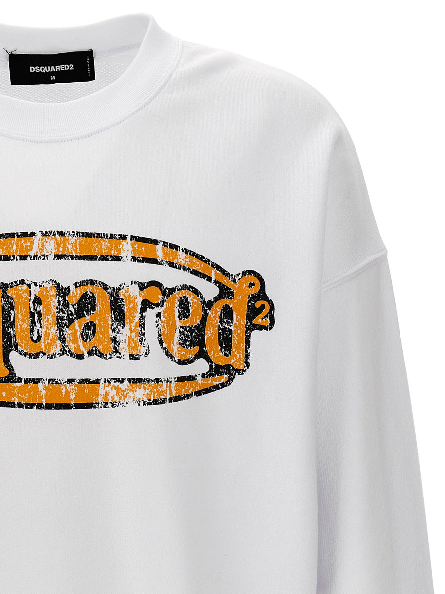 Dsquared2 Logo Sweatshirt Men Front Logo Print Premium Fit