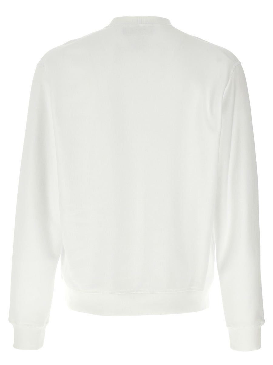 Dsquared2 Cool Fit Sweatshirt For Men Velvet Logo One Hundred Percent Cotton Jersey True To Size All Seasons