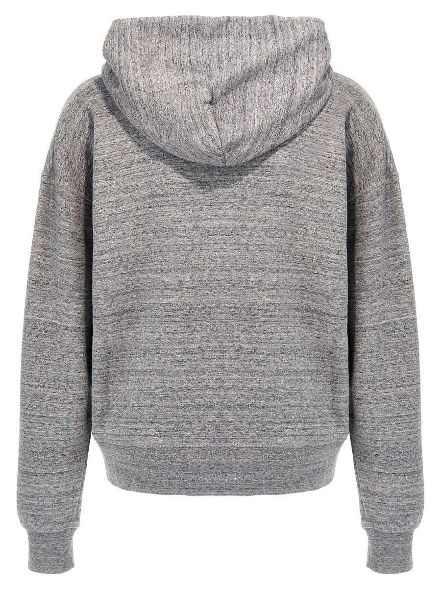 Dsquared2 NYC Fit Hoodie for Men in Gray Brushed Cotton with Subtle Embossed Logo and City Ready Versatility