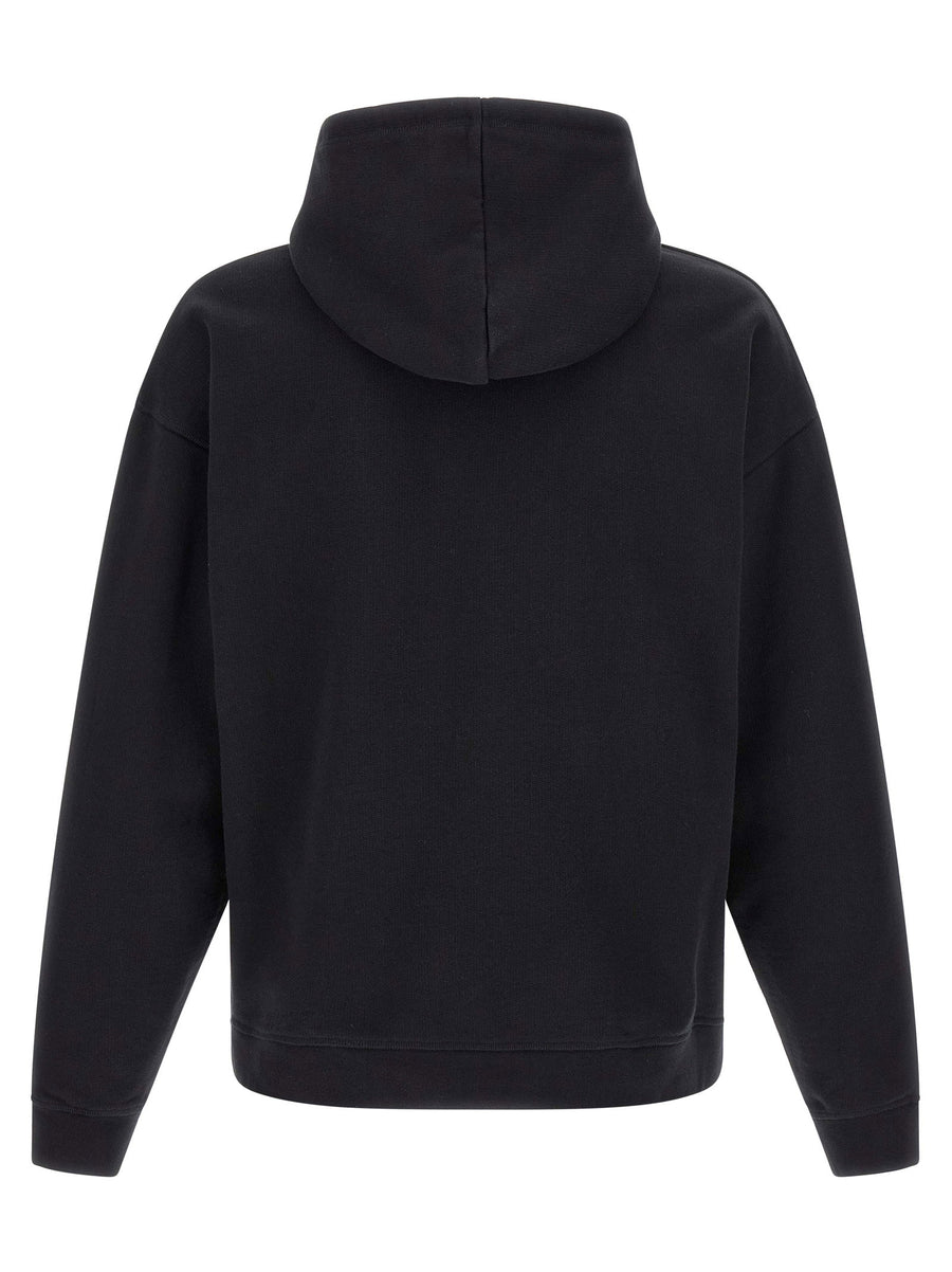 Dsquared2 Vintage Logo Print Black Hoodie 100 Percent Cotton Relaxed Fit Men