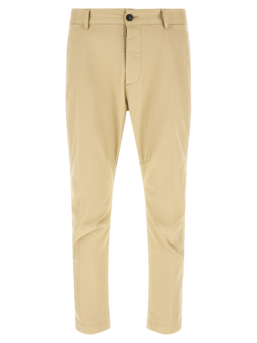 Dsquared2 Sexy Cargo Pants Beige Cotton Elastane Trousers