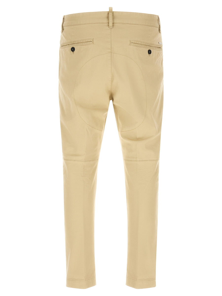 Dsquared2 Sexy Cargo Pants Beige Cotton Elastane Trousers