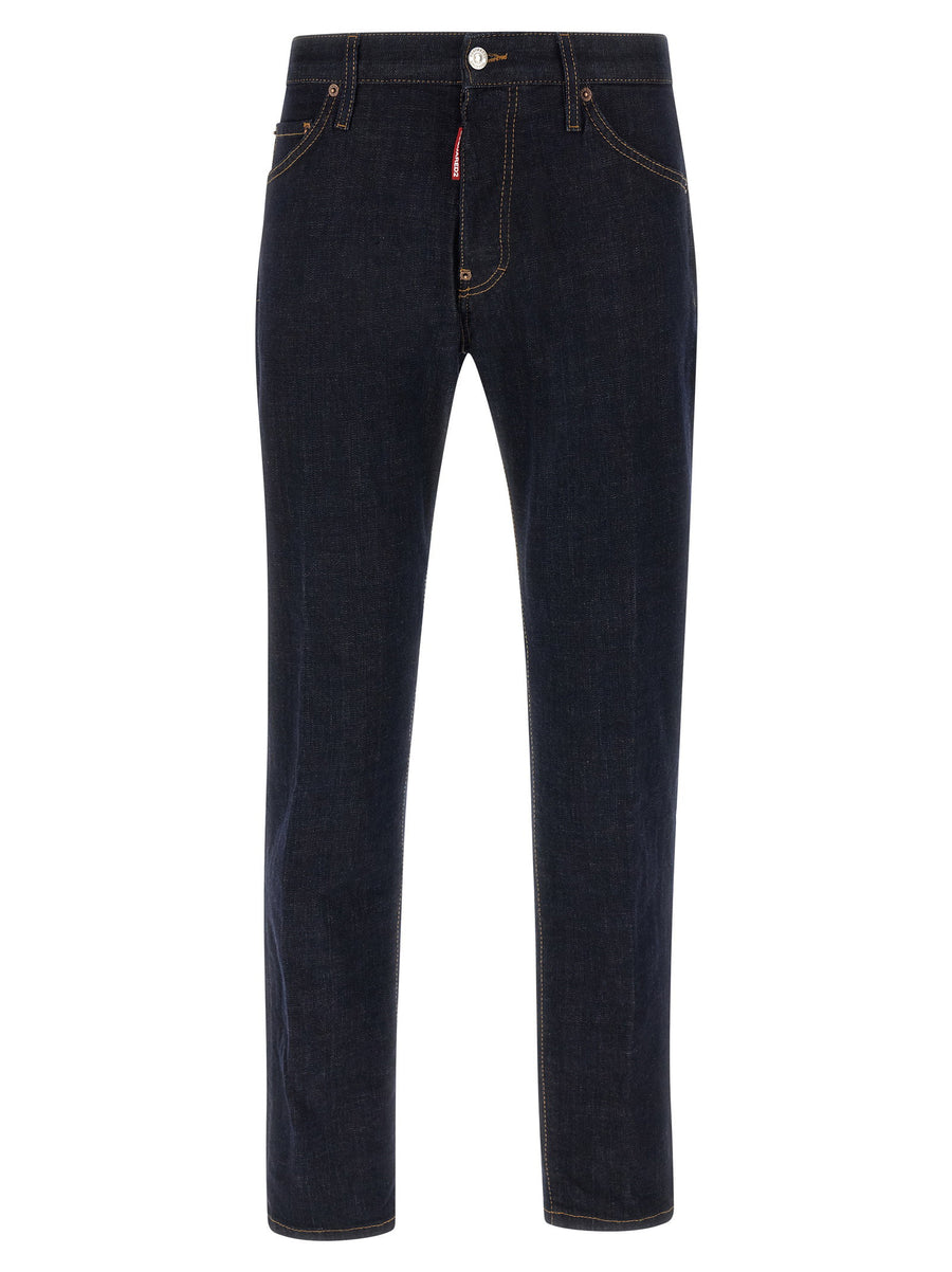 Dsquared2 Teddy Jeans Premium Low Rise 12oz Stretch Denim For Men Everyday Comfort Casual