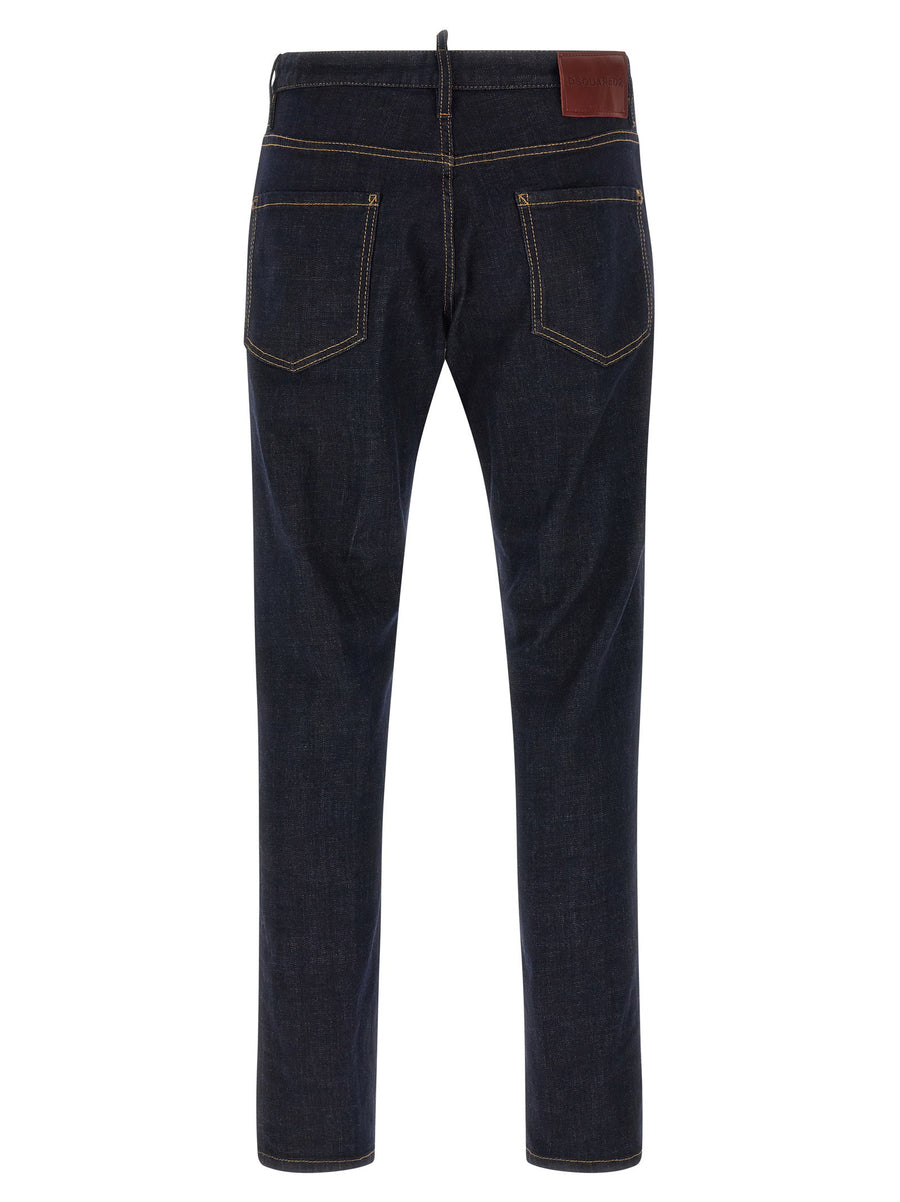 Dsquared2 Teddy Jeans Premium Low Rise 12oz Stretch Denim For Men Everyday Comfort Casual