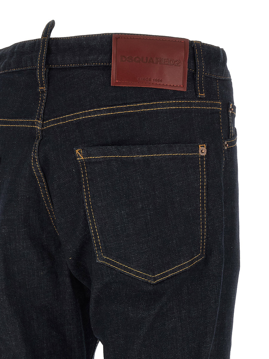 Dsquared2 Teddy Jeans Premium Low Rise 12oz Stretch Denim For Men Everyday Comfort Casual