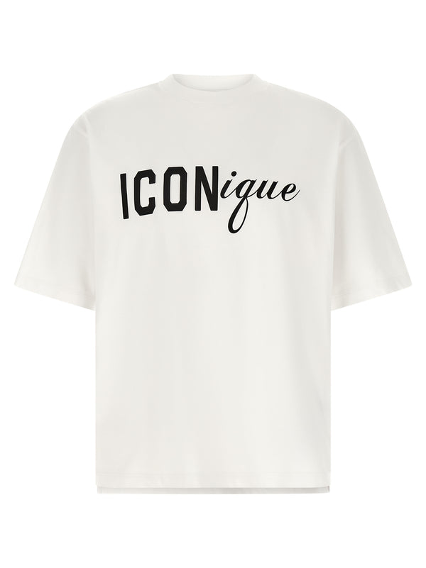 Dsquared2 Iconique T Shirt Men 100 Percent Cotton Jersey With Front And Back Prints Spring Summer 2026